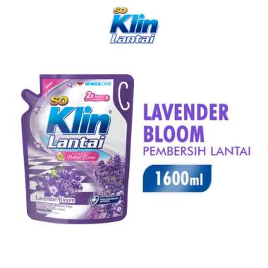 Promo Harga So Klin Pembersih Lantai Ungu Floral Lavender 1600 ml - Blibli