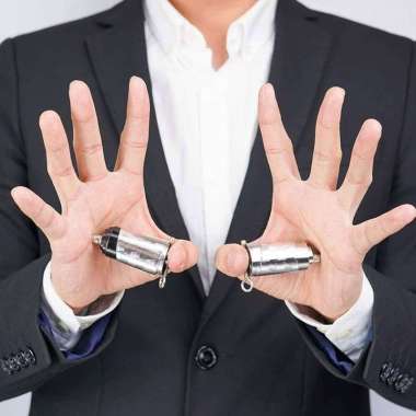 Tongkat Sulap Lipat Ajaib Bahan Metal Besi Mainan Magic Trick Stick Toy