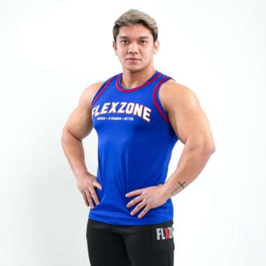 Flexzone Tanktop Sports Stronger series FSS-046 Baju Kaos Singlet Gym Fitness Lari Calisthenic XXL B
