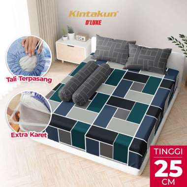 Kintakun DLUXE Sprei Set Fitted Tinggi 25cm 200x200 Super King Aesthetic Multivarian Adara