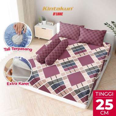 Kintakun DLUXE Sprei Set Fitted Tinggi 25cm 200x200 Super King Aesthetic Multivarian Zanetta