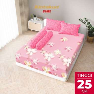 Kintakun DLUXE Sprei Set Fitted Tinggi 25cm 200x200 Super King Aesthetic Multivarian Carmelia