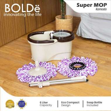 BOLDe lat Pel Lantai Spin Super MOP Komodo Stainless 6 Liter Pink