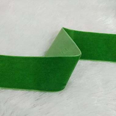 Pita Bludru 4cm METERAN Hijau Daun