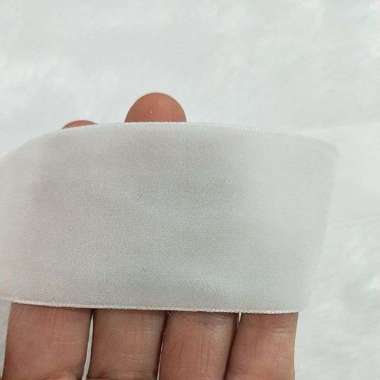 Pita Bludru 4cm METERAN Putih