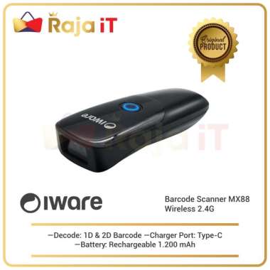 IWARE Barcode Scanner MX88 Wireless 2.4G Mini Bluetooth Portable 1D 2D