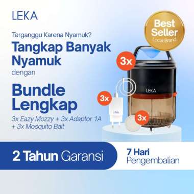 LEKA - MT135 Eazy Mozzie Mosquito Trap - Perangkap Nyamuk Lebih Lengkap [FREE 3x Adaptor + Bait Nyam