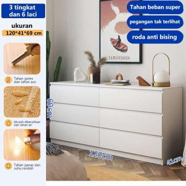 JP Lemari Laci 5 susun Lemari Kayu laci Minima 6 Laci - 3 Tingka