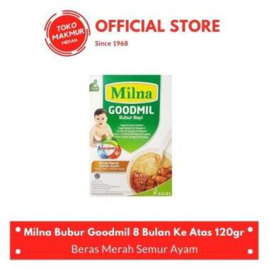 MILNA BUBUR GOODMIL 8 BULAN KE ATAS 120GR BRS MERAH SEMUR AYAM