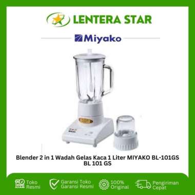 Blender 2 in 1 Wadah Gelas Kaca 1 Liter MIYAKO BL-101GS BL 101 GS