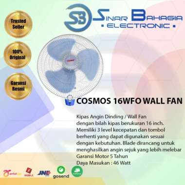 COSMOS 16WFO WALL FAN (NEW) ( KHUSUS BANDUNG)