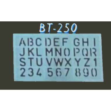 Penggaris Sablon Huruf Angka Mal Butterfly / Pengaris Angka Sablon BT-250