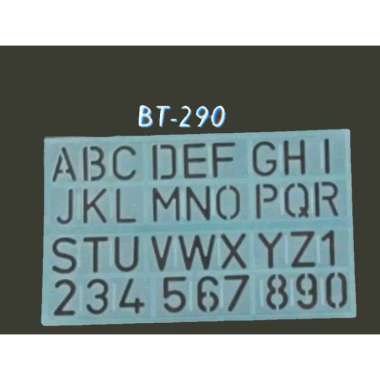 Penggaris Sablon Huruf Angka Mal Butterfly / Pengaris Angka Sablon BT-290