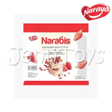 NARABIS 200GR Naraya Narabis Nougat Crispy Snowflake Nougat Crisp BIS LARGE STROBERI