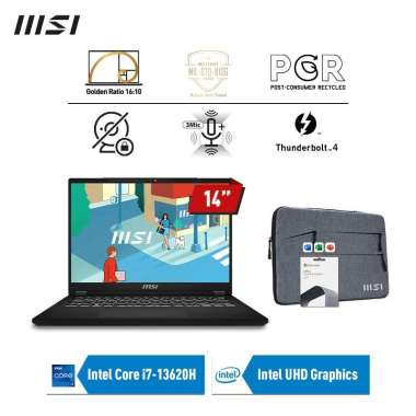 MSI Modern 14 H D13MG Intel i7-13620H 16GB SSD 512GB 14" W11+OHS