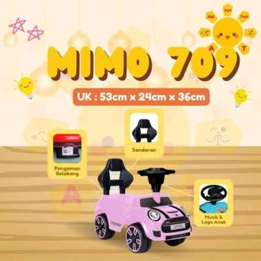 Mainan Anak Perempuan Mobil Dorong Jeep - Mobil Duduk - mobil Dorong Music - BJ597 mimo pink