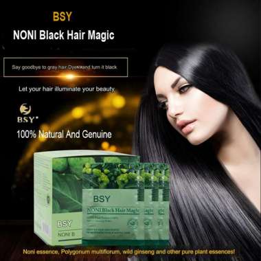NONI black hair Magic - shampoo pewarna rambut Asli - shampoo hair color - hair dye shampoo