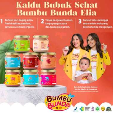 BUMBU BUNDA ELIA Kaldu Bubuk Non MSG 50gr - Kaldu Mpasi Bayi/ Kaldu Anak/ Kaldu Non Gula Garam/ Kald