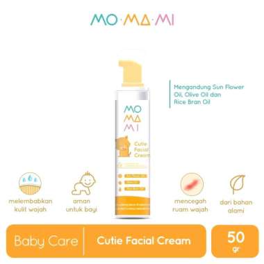 Momami Cutie Facial Cream 50gr - Krim Pelembab Wajah Bayi & Mencegah Ruam Pada Wajah Bayi