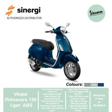 Vespa Primavera 150 I-get ABS [OFF THE ROAD] Sepeda Motor Blue Energico
