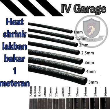 (1meter) Isolasi Bakar Heat Shrink Selang Bakar 5mm