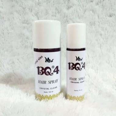 New BQ 4 Hair Spray 250ml Crystal Clear - Hair Spray Rambut Sanggul