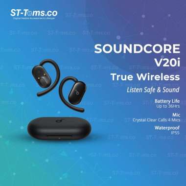 Anker-Soundcore V20i / V 20i Open-Ear Earbuds Adjustable Ear Hooks Sport True Wireless TWS - A3876 H