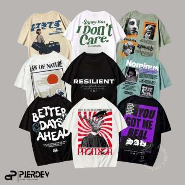 Baju Kaos Pria Distro Original Pria 100 dapat 5 pcs Lengan Pendek 4 Kaos L