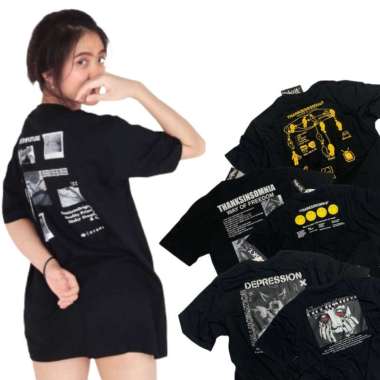 Baju Kaos Distro Original Pria Wanita Lengan Pendek Terkini 2024 PROMO SPECIAL IMLEK 3 Kaos Motif M