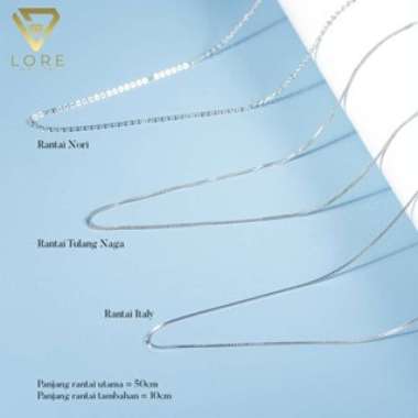 Lore Jewellery - Rantai Kalung Silver S925 Lapis Emas 18K Rantai Kalung Itali
