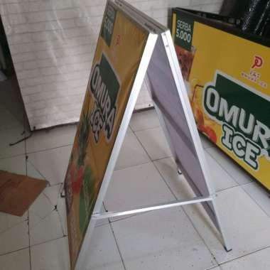 Stand Promo Standing Banner Standing Menu ukuran 60x100 cm Tanpa Triplek
