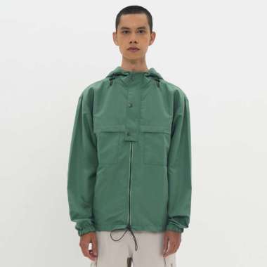 M231 Jaket Hoodie Taslan STAY DRY Hijau 0772C XXL