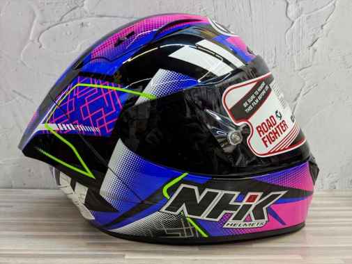 HELM NHK GP R TECH STREET R44 BLACK PINK GLOSSY XL