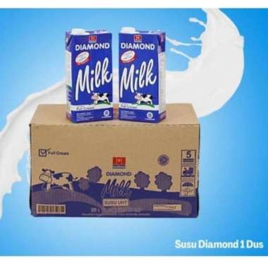 Susu UHT Diamond 1 Liter (1 Dus isi 12 pcs)