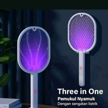 Raket Nyamuk Lalat Cas Charger USB Sinar UV Ultraviolet Setrum Listrik