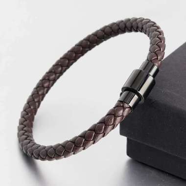 RAMIREZ GENUINE LEATHER BRACELET gelang tali gelang pria gelang kulit + FREE BREWYN POUCH BROWN