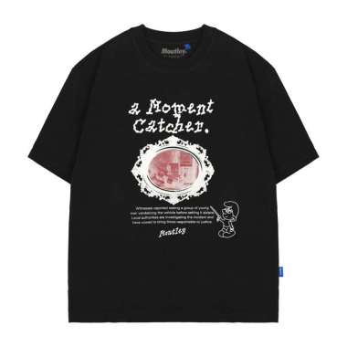 Moutley Men's T-Shirt Short Sleeve Oversized Fit Cotton 16s a Moment Catcher OL-050125 L