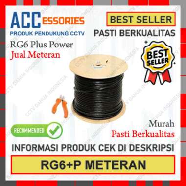 KABEL RG6 Meteran / Jual ECERAN / Bisa Custom / Kabel RG6 + Power