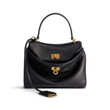 Balenciaga Rodeo Mini Smooth Calfskin Handbag Black Black