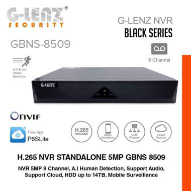 TECHNO GLENZ NVR (5MP) 09 CHANEL BLACK SERIES P6SLITE - GBNS 8509