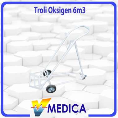 (Reguler) Troli Dorong Tabung Oksigen 6m3