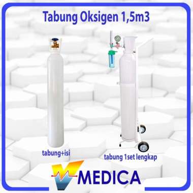 (Instant) Tabung Oksigen Lengkap 1,5m3 (Siap Pakai) / Tabung Oksigen Kesehatan 1,5m3 Tabung + isi sa