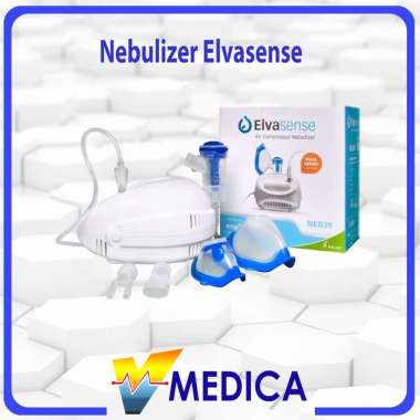 Nebulizer Air Compressor Elvasense NEB39 / Alat Uap Asma / Alat Sesak Napas BUBBLE