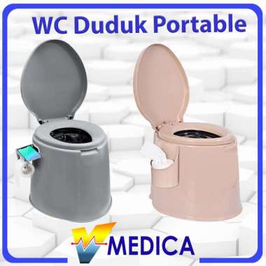 Kursi BAB / WC Duduk Portable / Toilet Duduk Portable / Kloset Pispot Wanita Hamil Lansia KHAKI+ANTI