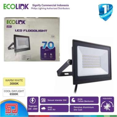 ECOLINK FL007 Lampu Baleho Reklame Sorot LED 70Watt Floodlight 70 Watt 6500K putih
