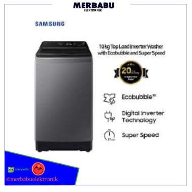 Samsung Mesin Cuci 1 Tabung Top Loading 10Kg WA10 CG4545bsde