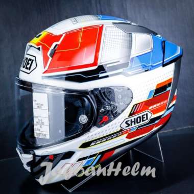SHOEI HELM X15 PROXY TC10 | WHITE RED BLUE | XFIFTEEN SNI ORIGINAL L