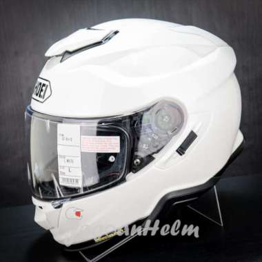 SHOEI HELM GT AIR 2 SOLID | LUMINOUS WHITE | GTAIR2 DOUBLE VISOR SNI L