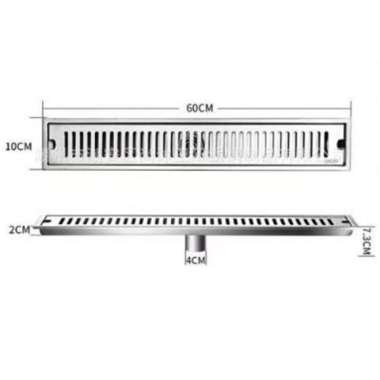 Shower Long Floor Drain Saringan Air Floor Drain Panjang Stainless 304