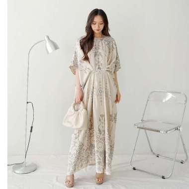 C2W Clothtowear Dress Kaftan Wanita All Size Women's Clothes 796-CBP Cream